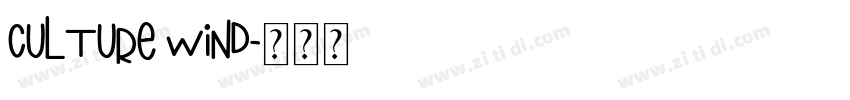 culture wind字体转换